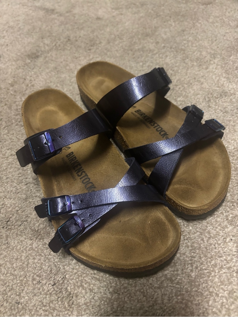 Birkenstock Women’s Shiny dark purple Franca Graceful Sandal - Picture 8 of 10